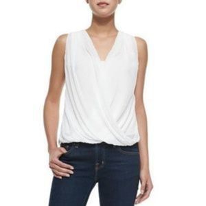 Amanda Uprichard Pleated Silk Wrap Tank Top